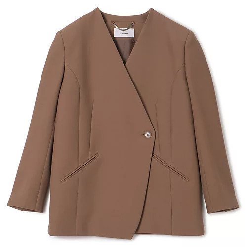 【アキラナカ/AKIRANAKA】のThelma jacket インテリア・キッズ・メンズ・レディースファッション・服の通販 founy(ファニー) 　ファッション　Fashion　レディースファッション　Fashion for Women　アウター　Coat / Outerwear Collection　レディースジャケット・軽アウター　Jackets　2025年　2025　2025-2026秋冬・A/W　Autumn/Winter 2025–26 AW25–26　クラシカル　Classical, Vintage-Inspired　シェイプ　Shape, Slim Fit　ジャケット　Jacket, Outerwear　フェミニン　Feminine, Girly　フロント　Front, Front Design　モダン　Modern, Contemporary　ワーク　Workwear, Utility Style　BEIGE|ID: prp329100004651998 ipo3291000000033615687