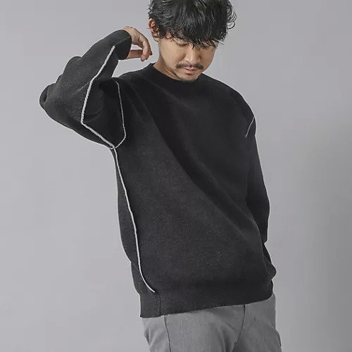 【ノーリーズ グッドマン/NOLLEY'S goodman / MEN】の【ACTIVE SECT】《限定展開》Wフェイスモールクルーネック 25AW インテリア・キッズ・メンズ・レディースファッション・服の通販 founy(ファニー) 　ファッション　Fashion　メンズファッション　Fashion for Men　ウォッシャブル　Machine Washable　ウォーム　Warm Fabric　スリム　Slim, Slim Fit　ダブル　Double, Double-Breasted　フェイス　Face, Facial Design　リラックス　Relax, Relaxed Fit　ワイド　Wide, Wide Fit　2025年　2025　2025-2026秋冬・A/W　Autumn/Winter 2025–26 AW25–26　ブラック|ID: prp329100004652024 ipo3291000000033615852