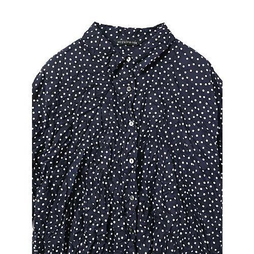 【ミズイロ インド/mizuiro ind】のドットプリントキャッチワッシャーシャツ 人気、トレンドファッション・服の通販 founy(ファニー) 　ファッション　Fashion　レディースファッション　Fashion for Women　トップス・カットソー　Cut & Sew Tops　シャツ・ブラウス・オフィスカジュアル　Elegant Blouses & Button-Ups　オケージョン　Occasion Wear　ドット　Polka Dot, Dot Pattern　ワッシャー　Washer, Crinkled Finish　人気　Popular, Best Seller　春　Spring　other-2|ID: prp329100004652103 ipo3291000000033616864