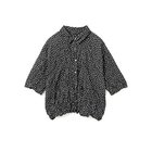 【ミズイロ インド/mizuiro ind】のドットプリントキャッチワッシャーシャツ ブラック|ID: prp329100004652103 ipo3291000000033717413