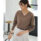 【スタイルデリ/STYLE DELI】の【ものづくりJAPAN】MeltyスムースVネックロングTシャツ オリーブベージュ|ID: prp329100004653160 ipo3291000000033628577