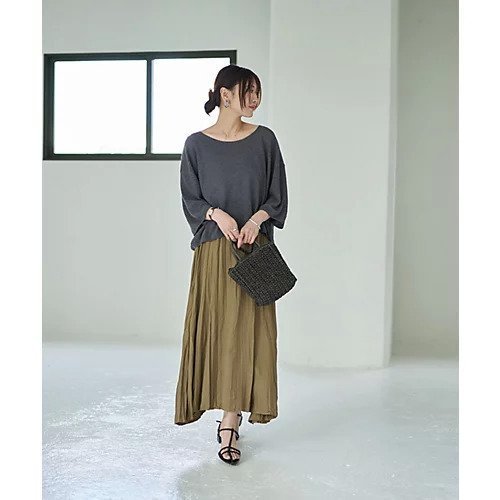 【スタイルデリ/STYLE DELI】のワイドなルーズネック麻混ニットトップス 人気、トレンドファッション・服の通販 founy(ファニー) 　ファッション　Fashion　レディースファッション　Fashion for Women　トップス・カットソー　Cut & Sew Tops　ニット　Knit Tops & Sweaters　イエロー　Yellow　インナー　Innerwear　カットソー　Cut and Sewn Top　カーディガン　Cardigan, Knitwear　キャミソール　Camisole, Spaghetti Strap Top　ジャケット　Jacket, Outerwear　ストレート　Straight, Straight Cut　スリット　Slit, Slit Detail　タンク　Tank Top, Sleeveless Top　長袖　Long Sleeve, Full Sleeve　フレア　Flare, Flared　ブルゾン　Blouson, Bomber Jacket　羽織　Haori, Light Jacket　メランジ　Melange, Mixed Yarn　ワイド　Wide, Wide Fit　冬　Winter / This Winter　A/W・秋冬　Autumn/Winter　other-2|ID: prp329100004653168 ipo3291000000033628672