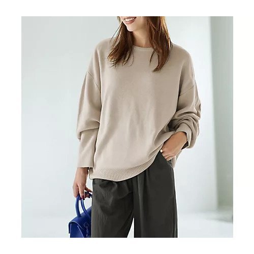 【スタイルデリ/STYLE DELI】の3シーズンコットン混紡 オーバースリーブプルオーバー インテリア・キッズ・メンズ・レディースファッション・服の通販 founy(ファニー) ファッション Fashion レディースファッション Fashion for Women トップス・カットソー Cut & Sew Tops カジュアルプルオーバー・ニットトップス Pullovers & Knit Tops / Casual Pullovers アクリル Acrylic Material 春 Spring クール Cool, Chic シンプル Simple, Minimal セットアップ Set-Up, Coordinated Outfit フォルム Silhouette, Form ポケット Pocket, Pocket Detail ミドル Middle Length, Mid Height 夏 Summer ライトグレージュ|ID: prp329100004653170 ipo3291000000035914262