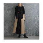 【スタイルデリ/STYLE DELI】の【BLK001】異素材使いスカート 人気、トレンドファッション・服の通販 founy(ファニー) ファッション Fashion レディースファッション Fashion for Women スカート Skirts カットソー Cut and Sewn Top スリット Slit, Slit Detail スリム Slim, Slim Fit 台形 A-Line, Trapezoid Shape 定番 Standard, Basic Item おすすめ Recommended / Our Picks 夏 Summer 旅行 Travel エレガント 上品 Elegant thumbnail ブラック&#215;ベージュ|ID: prp329100004653176 ipo3291000000033628752