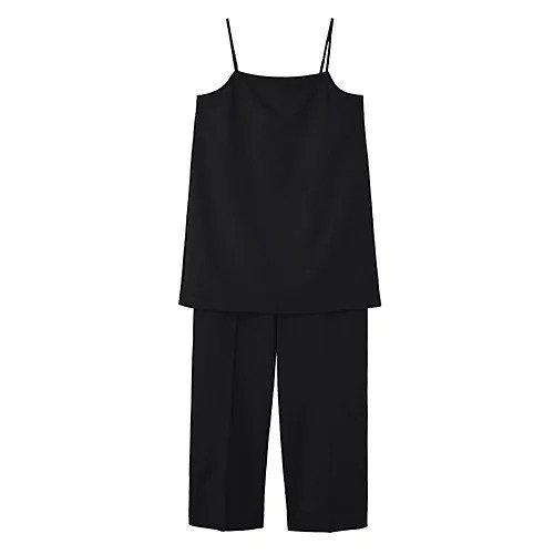 【スタイルデリ/STYLE DELI】の【BLK001】キャミソールオールインワン インテリア・キッズ・メンズ・レディースファッション・服の通販 founy(ファニー) 　ファッション　Fashion　レディースファッション　Fashion for Women　トップス・カットソー　Cut & Sew Tops　キャミソール&ノースリーブ　Camisoles & Sleeveless Tops　ワンピース　Dresses　オールインワン・ワンピース　Dresses and Jumpsuits　インナー　Innerwear　キャミソール　Camisole, Spaghetti Strap Top　ストレート　Straight, Straight Cut　スリット　Slit, Slit Detail　タンク　Tank Top, Sleeveless Top　定番　Standard, Basic Item　ボトム　Bottoms, Lower Wear　ワイド　Wide, Wide Fit　おすすめ　Recommended / Our Picks　エレガント 上品　Elegant　セレモニー　Ceremony　ブラック|ID: prp329100004653963 ipo3291000000033639742