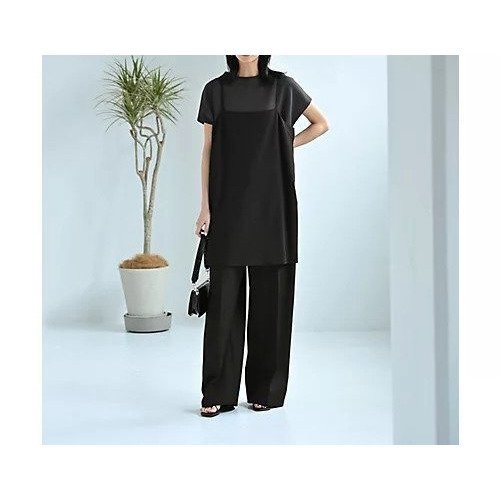 【スタイルデリ/STYLE DELI】の【BLK001】キャミソールオールインワン 人気、トレンドファッション・服の通販 founy(ファニー) 　ファッション　Fashion　レディースファッション　Fashion for Women　トップス・カットソー　Cut & Sew Tops　キャミソール&ノースリーブ　Camisoles & Sleeveless Tops　ワンピース　Dresses　オールインワン・ワンピース　Dresses and Jumpsuits　インナー　Innerwear　キャミソール　Camisole, Spaghetti Strap Top　ストレート　Straight, Straight Cut　スリット　Slit, Slit Detail　タンク　Tank Top, Sleeveless Top　定番　Standard, Basic Item　ボトム　Bottoms, Lower Wear　ワイド　Wide, Wide Fit　おすすめ　Recommended / Our Picks　エレガント 上品　Elegant　セレモニー　Ceremony　other-2|ID: prp329100004653963 ipo3291000000033639743