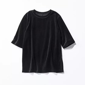 【エクラ/eclat】 【別注】ベロアTシャツ人気、トレンドファッション・服の通販 founy(ファニー) ファッション Fashion レディースファッション Fashion for Women トップス・カットソー Cut & Sew Tops シャツ・ブラウス・オフィスカジュアル Elegant Blouses & Button-Ups ロングTシャツ・Tシャツ Longline T-Shirts & Tees ベロアトップス Velour Tops / Velvet-Look Items ベロア Velour, Soft Velvet 別注 Limited Edition, Custom Order 洗える Machine Washable |ID:prp329100004654626