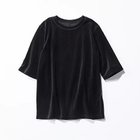【エクラ/eclat】の【別注】ベロアTシャツ ブラック|ID:prp329100004654626