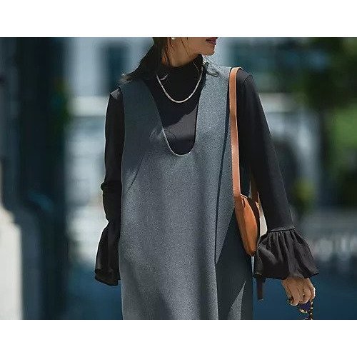 【エムセブンデイズ/M7days】の【高垣麗子さんコラボ】袖フレアトップス 人気、トレンドファッション・服の通販 founy(ファニー) 　ファッション　Fashion　レディースファッション　Fashion for Women　トップス・カットソー　Cut & Sew Tops　コラボ　Collaboration, Collab　シアー　Sheer, See-Through　スタンド　Stand Collar, Upright Stand　スリーブ　Sleeve, Long Sleeve / Short Sleeve　フレア　Flare, Flared　吸水　Absorbent, Quick-Dry　洗える　Machine Washable　other-2|ID: prp329100004654628 ipo3291000000033654452