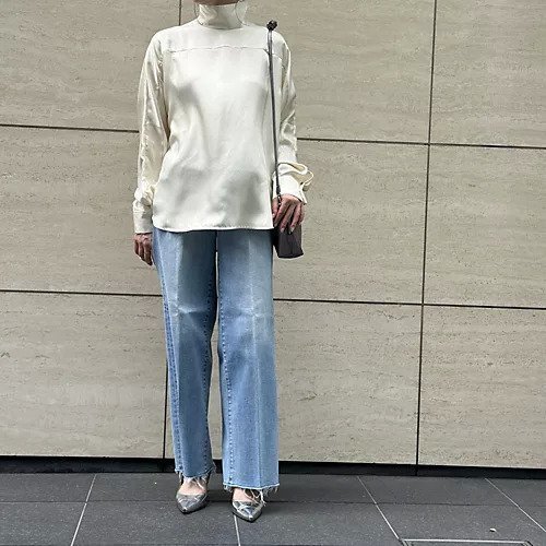 【チノ/CINOH】のサテンハイネックブラウス 人気、トレンドファッション・服の通販 founy(ファニー) 　ファッション　Fashion　レディースファッション　Fashion for Women　トップス・カットソー　Cut & Sew Tops　シャツ・ブラウス・オフィスカジュアル　Elegant Blouses & Button-Ups　シルキー　Silky, Smooth Texture　ドレープ　Drape, Draping Fabric　ハイネック　High Neck, Mock Neck　洗える　Machine Washable　other-2|ID: prp329100004654630 ipo3291000000033654464