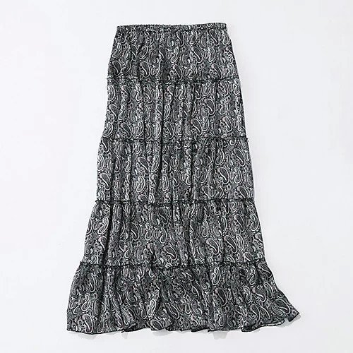 【クチュールドアダム/COUTURE D'ADAM】のTiered Skirt Dress Paisley インテリア・キッズ・メンズ・レディースファッション・服の通販 founy(ファニー) https://founy.com/ ファッション Fashion レディースファッション Fashion for Women ワンピース Dresses フォーマル・パーティードレス・結婚式用ドレス Elegant & Casual Dresses スカート Skirts ティアードスカート Tiered Skirts 送料無料 Free Shipping おすすめ Recommended / Our Picks エレガント 上品 Elegant ティアード Tiered, Tiered Style フォーマル Formal, Dressy ペイズリー Paisley, Ethnic Pattern モノトーン Monotone, Black and White |ID: prp329100004654634 ipo3291000000033654479