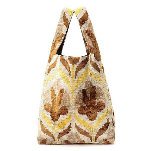 【キリムアート/KILIM ARTS】の【Marisol別注】Shopping Bag インテリア・キッズ・メンズ・レディースファッション・服の通販 founy(ファニー) 　ファッション　Fashion　レディースファッション　Fashion for Women　バッグ　Bags　インド　Indian Textile　シルク　Silk, 100% Silk　スペシャル　Special, Limited Edition　ドレス　Dress, One-Piece　ベルベット　Velvet, Velvety　別注　Limited Edition, Custom Order　イエロー|ID: prp329100004654640 ipo3291000000033654516