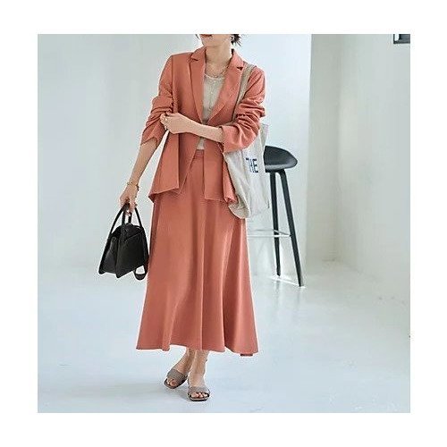 【スタイルデリ/STYLE DELI】のソフトツイルAラインジャケット 人気、トレンドファッション・服の通販 founy(ファニー) 　ファッション　Fashion　レディースファッション　Fashion for Women　アウター　Coat / Outerwear Collection　レディースジャケット・軽アウター　Jackets　イエロー　Yellow　オレンジ　Orange　春　Spring　秋　Autumn　シンプル　Simple, Minimal　ジャケット　Jacket, Outerwear　ストレッチ　Stretch, Stretchy Fabric　スペシャル　Special, Limited Edition　スーツ　Suit, Formalwear　セットアップ　Set-Up, Coordinated Outfit　ダメージ　Distressed, Destroyed　ピーチ　Peach, Soft Touch　フォルム　Silhouette, Form　ポケット　Pocket, Pocket Detail　おすすめ　Recommended / Our Picks　エレガント 上品　Elegant　セレモニー　Ceremony　ビジネス 仕事 通勤　Business / Work / Commuting　other-2|ID: prp329100004654648 ipo3291000000033654564