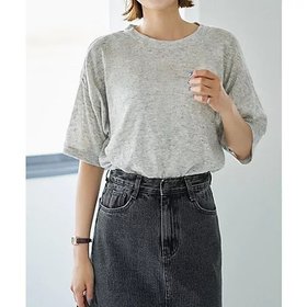 【スタイルデリ/STYLE DELI】 リネン混ニットTシャツ人気、トレンドファッション・服の通販 founy(ファニー) ファッション Fashion レディースファッション Fashion for Women トップス・カットソー Cut & Sew Tops ニット Knit Tops & Sweaters シャツ・ブラウス・オフィスカジュアル Elegant Blouses & Button-Ups ロングTシャツ・Tシャツ Longline T-Shirts & Tees イエロー Yellow 秋 Autumn カットソー Cut and Sewn Top ショルダー Shoulder, Shoulder Strap ストレート Straight, Straight Cut スリット Slit, Slit Detail ドロップ Drop Shoulder, Dropped Style バランス Balance, Style Balance 半袖 Short Sleeve, Half Sleeve リネン Linen, Linen Fabric 冬 Winter / This Winter |ID:prp329100004657024
