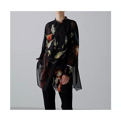 【アドーア/ADORE】のメルティングプリントブラウス 人気、トレンドファッション・服の通販 founy(ファニー) 　ファッション　Fashion　レディースファッション　Fashion for Women　トップス・カットソー　Cut & Sew Tops　シャツ・ブラウス・オフィスカジュアル　Elegant Blouses & Button-Ups　おすすめ　Recommended / Our Picks　シフォン　Chiffon, Lightweight Fabric　スタンダード　Standard, Basic　スリット　Slit, Slit Detail　フィット　Fit, Slim Fit　フラット　Flat, Flat Shoes　プリント　Print, Printed Pattern　モチーフ　Motif, Design Theme　ルーズ　Loose, Oversized　夏　Summer　春　Spring　S/S・春夏　SS, Spring/Summer, Warm Season　長袖　Long Sleeve, Full Sleeve　other-2|ID: prp329100004657028 ipo3291000000033687083