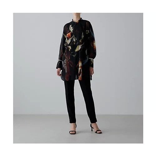【アドーア/ADORE】のメルティングプリントブラウス 人気、トレンドファッション・服の通販 founy(ファニー) 　ファッション　Fashion　レディースファッション　Fashion for Women　トップス・カットソー　Cut & Sew Tops　シャツ・ブラウス・オフィスカジュアル　Elegant Blouses & Button-Ups　おすすめ　Recommended / Our Picks　シフォン　Chiffon, Lightweight Fabric　スタンダード　Standard, Basic　スリット　Slit, Slit Detail　フィット　Fit, Slim Fit　フラット　Flat, Flat Shoes　プリント　Print, Printed Pattern　モチーフ　Motif, Design Theme　ルーズ　Loose, Oversized　夏　Summer　春　Spring　S/S・春夏　SS, Spring/Summer, Warm Season　長袖　Long Sleeve, Full Sleeve　other-3|ID: prp329100004657028 ipo3291000000033687084