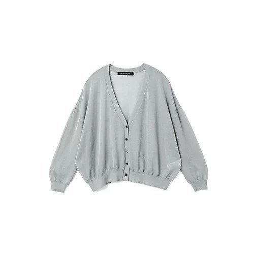 【ミズイロ インド/mizuiro ind】のVネックワイドカーディガン インテリア・キッズ・メンズ・レディースファッション・服の通販 founy(ファニー) 　ファッション　Fashion　レディースファッション　Fashion for Women　トップス・カットソー　Cut & Sew Tops　カーディガン・羽織り　Layered Style Cardigans　Vネックトップス　V-Neck Tops / V-Cut Neckline Shirts　カーディガン　Cardigan, Knitwear　ベーシック　Basic, Essential　ワイド　Wide, Wide Fit　夏　Summer　グレー|ID: prp329100004657030 ipo3291000000033687097