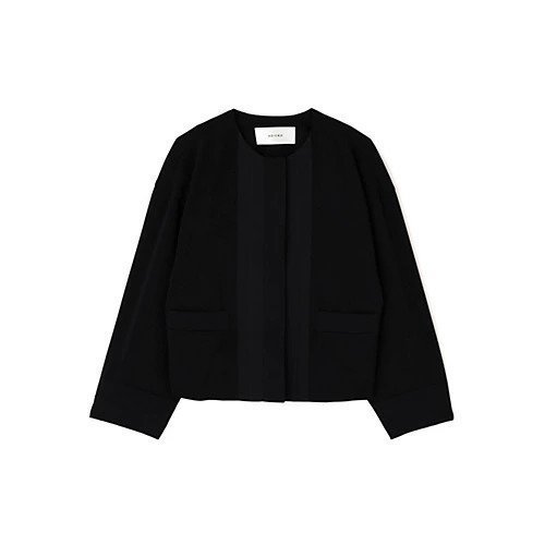 【アドーア/ADORE】のストレッチジョーゼットジャケット インテリア・キッズ・メンズ・レディースファッション・服の通販 founy(ファニー) 　ファッション　Fashion　レディースファッション　Fashion for Women　アウター　Coat / Outerwear Collection　レディースジャケット・軽アウター　Jackets　おすすめ　Recommended / Our Picks　グログラン　Grosgrain, Grosgrain Ribbon　サテン　Satin, Glossy Fabric　ジャケット　Jacket, Outerwear　スタンダード　Standard, Basic　フィット　Fit, Slim Fit　ボックス　Boxy, Box Shape　ルーズ　Loose, Oversized　夏　Summer　春　Spring　S/S・春夏　SS, Spring/Summer, Warm Season　ブラック|ID: prp329100004657036 ipo3291000000033687177