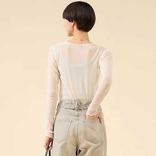 【マルティニーク/martinique】のチュールネットプルオーバー 人気、トレンドファッション・服の通販 founy(ファニー) 　ファッション　Fashion　レディースファッション　Fashion for Women　トップス・カットソー　Cut & Sew Tops　カジュアルプルオーバー・ニットトップス　Pullovers & Knit Tops / Casual Pullovers　おすすめ　Recommended / Our Picks　シアー　Sheer, See-Through　ストレッチ　Stretch, Stretchy Fabric　フリル　Frill, Ruffle　other-3|ID: prp329100004657501 ipo3291000000033706816