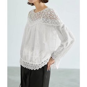 【スタイルデリ/STYLE DELI】 上部がレースのギャザーブラウス人気、トレンドファッション・服の通販 founy(ファニー) ファッション Fashion レディースファッション Fashion for Women トップス・カットソー Cut & Sew Tops シャツ・ブラウス・オフィスカジュアル Elegant Blouses & Button-Ups イエロー Yellow インナー Innerwear キャミソール Camisole, Spaghetti Strap Top ギャザー Gathered, Ruffled サロペット Overalls, Salopette スカラップ Scallop, Scalloped Edge ストレート Straight, Straight Cut スリット Slit, Slit Detail タンク Tank Top, Sleeveless Top デコルテ Décolleté, Neckline 定番 Standard, Basic Item 長袖 Long Sleeve, Full Sleeve 防寒 Cold Protection, Winter-Ready ラウンド Round, Round Neck レース Lace, Lace Fabric 夏 Summer |ID:prp329100004660511