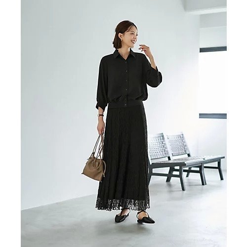 【スタイルデリ/STYLE DELI】の袖口裾リブ7分袖ジョーゼットシャツ 人気、トレンドファッション・服の通販 founy(ファニー) 　ファッション　Fashion　レディースファッション　Fashion for Women　トップス・カットソー　Cut & Sew Tops　シャツ・ブラウス・オフィスカジュアル　Elegant Blouses & Button-Ups　イエロー　Yellow　オレンジ　Orange　ギャザー　Gathered, Ruffled　コンパクト　Compact, Small Size　サロペット　Overalls, Salopette　シンプル　Simple, Minimal　ジャケット　Jacket, Outerwear　ジョーゼット　Georgette, Semi-Sheer Fabric　スリット　Slit, Slit Detail　定番　Standard, Basic Item　人気　Popular, Best Seller　フロント　Front, Front Design　ブルゾン　Blouson, Bomber Jacket　ベスト　Vest, Waistcoat　夏　Summer　other-2|ID: prp329100004660513 ipo3291000000033726792