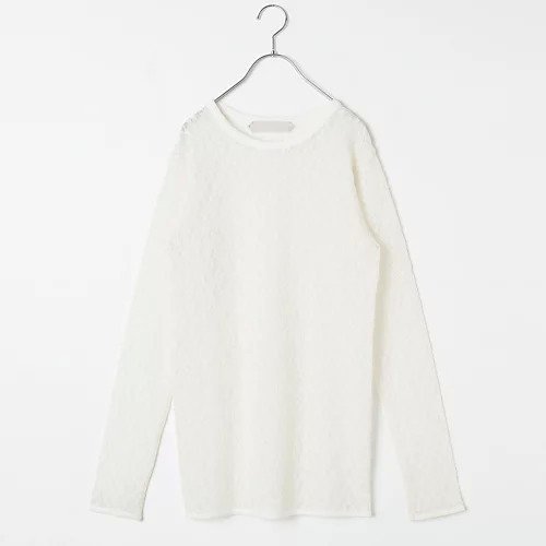 【アイロニング/IRONING】の【洗える】flower lace long slv インテリア・キッズ・メンズ・レディースファッション・服の通販 founy(ファニー) 　ファッション　Fashion　レディースファッション　Fashion for Women　スウェット / スエット　Sweatshirt, Sweatwear　ダウン　Down, Puffer　デニム　Denim, Jeans Material　レース　Lace, Lace Fabric　洗える　Machine Washable　OFF WHITE|ID: prp329100004664792 ipo3291000000035598006