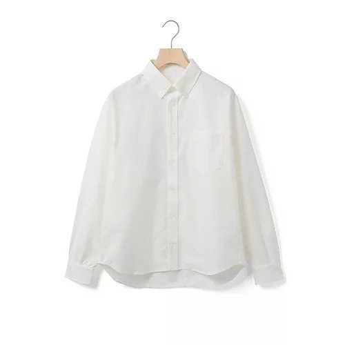 【ミディウミ/MidiUmi】のオックスボタンダウンシャツ インテリア・キッズ・メンズ・レディースファッション・服の通販 founy(ファニー) 　ファッション　Fashion　レディースファッション　Fashion for Women　トップス・カットソー　Cut & Sew Tops　シャツ・ブラウス・オフィスカジュアル　Elegant Blouses & Button-Ups　ギャザー　Gathered, Ruffled　シンプル　Simple, Minimal　プリーツ　Pleats, Pleated　ボックス　Boxy, Box Shape　ループ　Loop, Loop Knit　オフホワイト|ID: prp329100004664800 ipo3291000000035438482