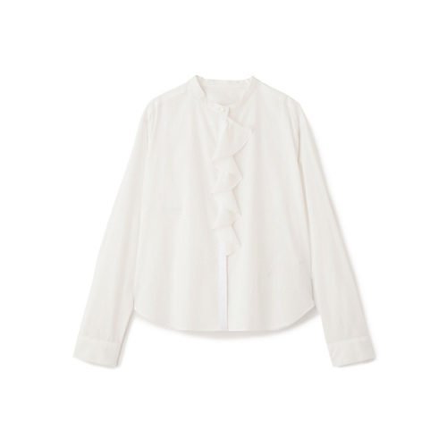 【ヒューマンウーマン/HUMAN WOMAN】のタイプライターラッフルブラウス 人気、トレンドファッション・服の通販 founy(ファニー) 　ファッション　Fashion　レディースファッション　Fashion for Women　トップス・カットソー　Cut & Sew Tops　シャツ・ブラウス・オフィスカジュアル　Elegant Blouses & Button-Ups　おすすめ　Recommended / Our Picks　エレガント 上品　Elegant　ジャケット　Jacket, Outerwear　スタンダード　Standard, Basic　ラッフル　Ruffle, Frill　other-2|ID: prp329100004664814 ipo3291000000033744073