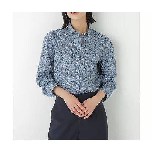 【ヒューマンウーマン/HUMAN WOMAN】のリバティプリントベーシックカラーシャツ 人気、トレンドファッション・服の通販 founy(ファニー) 　ファッション　Fashion　レディースファッション　Fashion for Women　トップス・カットソー　Cut & Sew Tops　シャツ・ブラウス・オフィスカジュアル　Elegant Blouses & Button-Ups　おすすめ　Recommended / Our Picks　スタンダード　Standard, Basic　ベーシック　Basic, Essential　モノトーン　Monotone, Black and White　エレガント 上品　Elegant　定番　Standard, Basic Item　 other-1|ID: prp329100004664819 ipo3291000000033744095