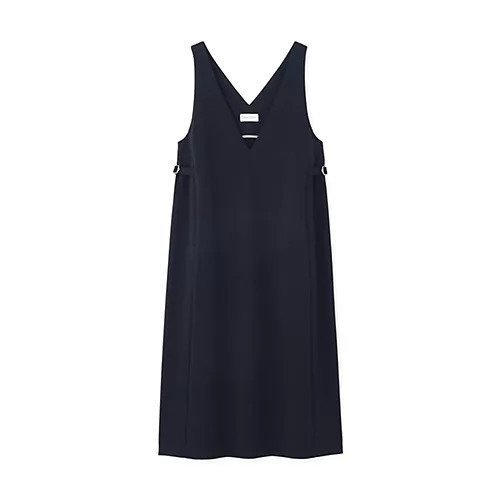 【ヒューマンウーマン/HUMAN WOMAN】のストレッチポンチVネックジャンパースカート 人気、トレンドファッション・服の通販 founy(ファニー) 　ファッション　Fashion　レディースファッション　Fashion for Women　スカート　Skirts　おすすめ　Recommended / Our Picks　カットソー　Cut and Sewn Top　スタンダード　Standard, Basic　ストレッチ　Stretch, Stretchy Fabric　リラックス　Relax, Relaxed Fit　エレガント 上品　Elegant　other-3|ID: prp329100004664825 ipo3291000000035311221