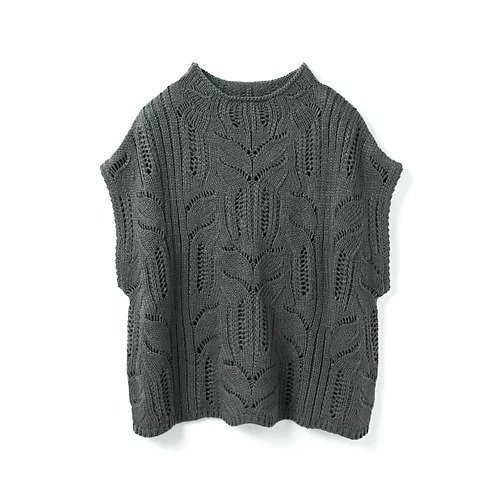 【ミズイロ インド/mizuiro ind】のシアーケーブル柄ベスト インテリア・キッズ・メンズ・レディースファッション・服の通販 founy(ファニー) 　ファッション　Fashion　レディースファッション　Fashion for Women　アウター　Coat / Outerwear Collection　トップス・カットソー　Cut & Sew Tops　ベスト&ジレ / 重ね着スタイル　Vests & Gilets　ウォッシャブル　Machine Washable　ノースリーブ　Sleeveless, No-Sleeve　ベスト　Vest, Waistcoat　ロング　Long, Long-Length　夏　Summer　チャコールグレー|ID: prp329100004664840 ipo3291000000033744259