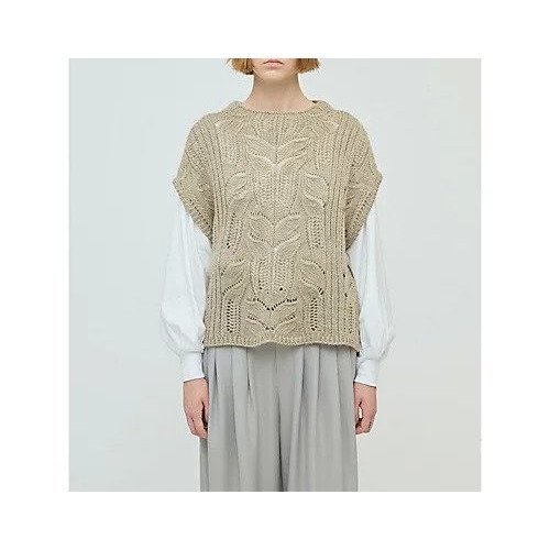 【ミズイロ インド/mizuiro ind】のシアーケーブル柄ベスト インテリア・キッズ・メンズ・レディースファッション・服の通販 founy(ファニー) 　ファッション　Fashion　レディースファッション　Fashion for Women　アウター　Coat / Outerwear Collection　トップス・カットソー　Cut & Sew Tops　ベスト&ジレ / 重ね着スタイル　Vests & Gilets　ウォッシャブル　Machine Washable　ノースリーブ　Sleeveless, No-Sleeve　ベスト　Vest, Waistcoat　ロング　Long, Long-Length　夏　Summer　キナリ|ID: prp329100004664840 ipo3291000000033744261