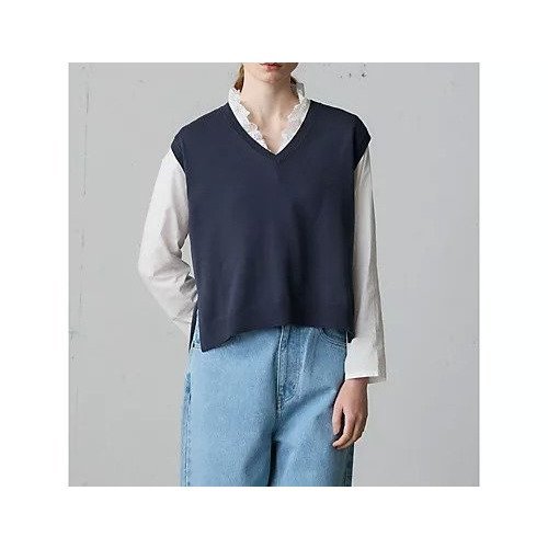 【ミディウミ/MidiUmi】のハイローVネックベスト インテリア・キッズ・メンズ・レディースファッション・服の通販 founy(ファニー) ファッション Fashion レディースファッション Fashion for Women アウター Coat / Outerwear Collection トップス・カットソー Cut & Sew Tops ベスト&ジレ / 重ね着スタイル Vests & Gilets Vネックトップス V-Neck Tops / V-Cut Neckline Shirts ベスト Vest, Waistcoat 秋 Autumn ネイビー|ID: prp329100004664845 ipo3291000000035920065