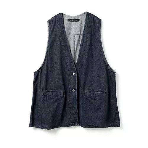 【ミズイロ インド/mizuiro ind】のデニムベスト インテリア・キッズ・メンズ・レディースファッション・服の通販 founy(ファニー) 　ファッション　Fashion　レディースファッション　Fashion for Women　アウター　Coat / Outerwear Collection　トップス・カットソー　Cut & Sew Tops　ベスト&ジレ / 重ね着スタイル　Vests & Gilets　デニム　Denim, Jeans Material　フロント　Front, Front Design　ベスト　Vest, Waistcoat　ポケット　Pocket, Pocket Detail　ワンウォッシュ|ID: prp329100004664847 ipo3291000000035920069