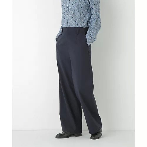 【ヒューマンウーマン/HUMAN WOMAN】の強撚シャークスキンセミワイドパンツ 人気、トレンドファッション・服の通販 founy(ファニー) 　ファッション　Fashion　レディースファッション　Fashion for Women　パンツ　Pants & Trousers　おすすめ　Recommended / Our Picks　ジャケット　Jacket, Outerwear　スタンダード　Standard, Basic　ストレッチ　Stretch, Stretchy Fabric　セットアップ　Set-Up, Coordinated Outfit　チェック　Check, Plaid, Tartan　バイアス　Bias, Diagonal Cut　ボトム　Bottoms, Lower Wear　ポケット　Pocket, Pocket Detail　ループ　Loop, Loop Knit　エレガント 上品　Elegant　 other-1|ID: prp329100004664866 ipo3291000000033744437