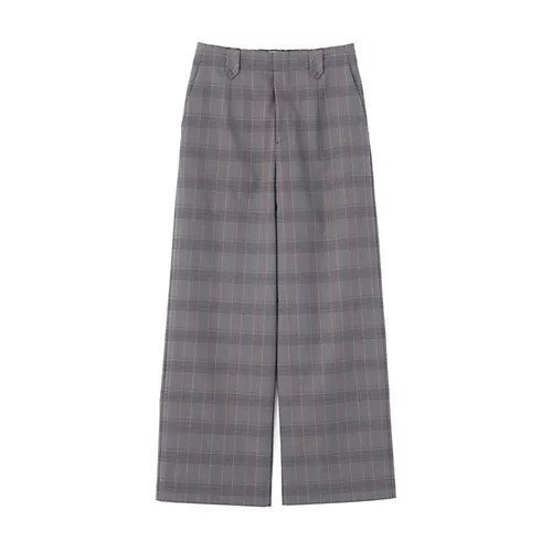 【ヒューマンウーマン/HUMAN WOMAN】の強撚シャークスキンセミワイドパンツ 人気、トレンドファッション・服の通販 founy(ファニー) 　ファッション　Fashion　レディースファッション　Fashion for Women　パンツ　Pants & Trousers　おすすめ　Recommended / Our Picks　ジャケット　Jacket, Outerwear　スタンダード　Standard, Basic　ストレッチ　Stretch, Stretchy Fabric　セットアップ　Set-Up, Coordinated Outfit　チェック　Check, Plaid, Tartan　バイアス　Bias, Diagonal Cut　ボトム　Bottoms, Lower Wear　ポケット　Pocket, Pocket Detail　ループ　Loop, Loop Knit　エレガント 上品　Elegant　other-2|ID: prp329100004664866 ipo3291000000033744446