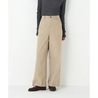 【ヒューマンウーマン/HUMAN WOMAN】のストレッチエアリードットコードセミワイドパンツ ベージュ|ID: prp329100004664868 ipo3291000000033744460