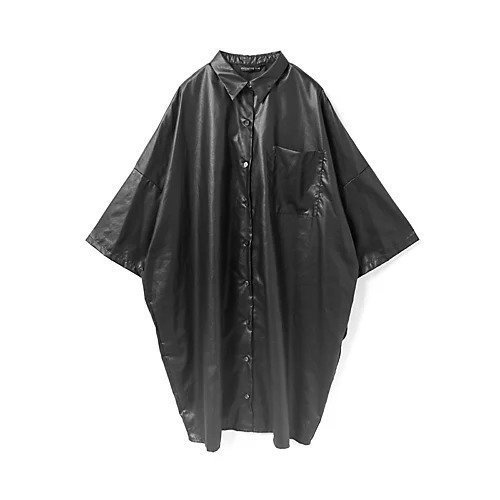 【ミズイロ インド/mizuiro ind】のグロッシーワイドハーフスリーブシャツワンピース インテリア・キッズ・メンズ・レディースファッション・服の通販 founy(ファニー) https://founy.com/ ファッション Fashion レディースファッション Fashion for Women ワンピース Dresses シャツワンピース / 1枚で着映えコーデ Shirt Dresses オイル Body Oil ベーシック Basic, Essential レギュラー Regular, Standard Fit ワイド Wide, Wide Fit 定番 Standard, Basic Item |ID: prp329100004664874 ipo3291000000033744488