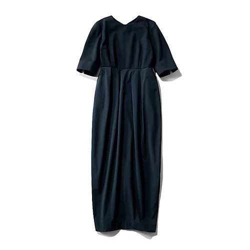 【トゥエルブクローゼット/12closet】の【高橋夏果さんコラボ】【洗える】【スカート部分は撥水】【ストレッチ】撥水スマートコクーンドレス インテリア・キッズ・メンズ・レディースファッション・服の通販 founy(ファニー) 　ファッション　Fashion　レディースファッション　Fashion for Women　スカート　Skirts　コラボ　Collaboration, Collab　ストレッチ　Stretch, Stretchy Fabric　夏　Summer　洗える　Machine Washable　ネイビー|ID: prp329100004664880 ipo3291000000033744533