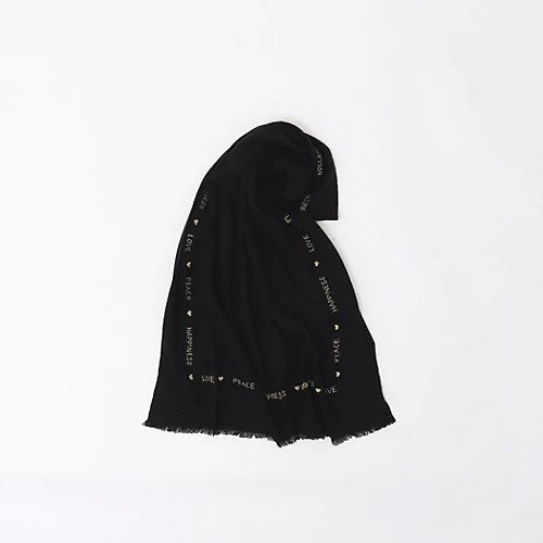 【ノーリーズ/NOLLEY'S】の【CITRUS/シトラス】 メッセージストール インテリア・キッズ・メンズ・レディースファッション・服の通販 founy(ファニー) ファッション Fashion レディースファッション Fashion for Women インド Indian Textile ストール Stole, Wrap トレンド Trend, Trending Now 人気 Popular, Best Seller 別注 Limited Edition, Custom Order ブラック|ID: prp329100004664902 ipo3291000000033744738