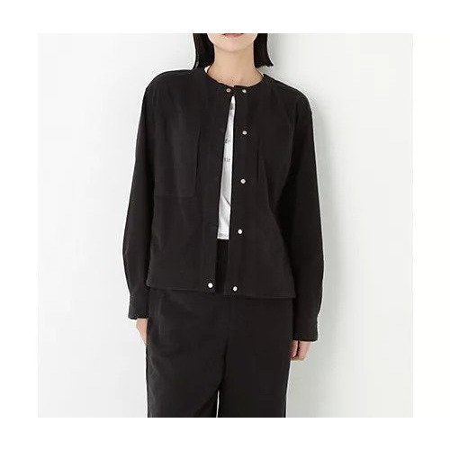 【ヒューマンウーマン/HUMAN WOMAN】のストレッチエアリードットコードノーカラーブルゾン インテリア・キッズ・メンズ・レディースファッション・服の通販 founy(ファニー) 　ファッション　Fashion　レディースファッション　Fashion for Women　アウター　Coat / Outerwear Collection　ブルゾンジャケット・スポーティアウター　Blouson Jackets　おすすめ　Recommended / Our Picks　スタンダード　Standard, Basic　セットアップ　Set-Up, Coordinated Outfit　ドット　Polka Dot, Dot Pattern　ブルゾン　Blouson, Bomber Jacket　ポケット　Pocket, Pocket Detail　ワーク　Workwear, Utility Style　定番　Standard, Basic Item　秋　Autumn　スミクロ|ID: prp329100004664909 ipo3291000000033744786