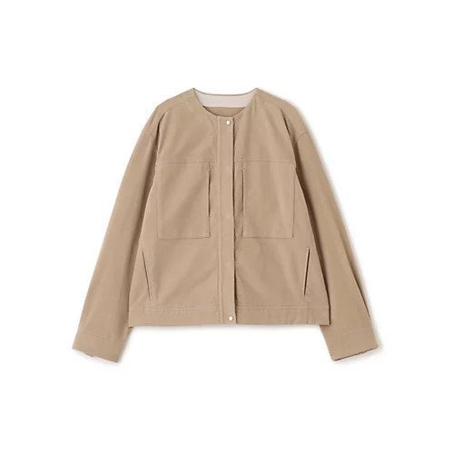 【ヒューマンウーマン/HUMAN WOMAN】のストレッチエアリードットコードノーカラーブルゾン 人気、トレンドファッション・服の通販 founy(ファニー) 　ファッション　Fashion　レディースファッション　Fashion for Women　アウター　Coat / Outerwear Collection　ブルゾンジャケット・スポーティアウター　Blouson Jackets　おすすめ　Recommended / Our Picks　スタンダード　Standard, Basic　セットアップ　Set-Up, Coordinated Outfit　ドット　Polka Dot, Dot Pattern　ブルゾン　Blouson, Bomber Jacket　ポケット　Pocket, Pocket Detail　ワーク　Workwear, Utility Style　定番　Standard, Basic Item　秋　Autumn　other-3|ID: prp329100004664909 ipo3291000000033744789