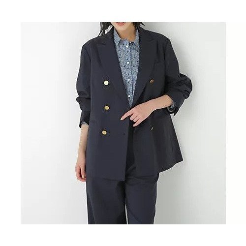 【ヒューマンウーマン/HUMAN WOMAN】の強撚シャークスキンピークドラペルジャケット インテリア・キッズ・メンズ・レディースファッション・服の通販 founy(ファニー) https://founy.com/ ファッション Fashion レディースファッション Fashion for Women アウター Coat / Outerwear Collection レディースジャケット・軽アウター Jackets おすすめ Recommended / Our Picks クラシック Classic, Timeless Style ジャケット Jacket, Outerwear スタンダード Standard, Basic ストレッチ Stretch, Stretchy Fabric セットアップ Set-Up, Coordinated Outfit ダブル Double, Double-Breasted チェック Check, Plaid, Tartan メタル Metal, Metal Parts エレガント 上品 Elegant |ID: prp329100004664911 ipo3291000000033744799