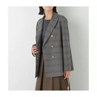 【ヒューマンウーマン/HUMAN WOMAN】の強撚シャークスキンピークドラペルジャケット 人気、トレンドファッション・服の通販 founy(ファニー) ファッション Fashion レディースファッション Fashion for Women アウター Coat / Outerwear Collection レディースジャケット・軽アウター Jackets おすすめ Recommended / Our Picks クラシック Classic, Timeless Style ジャケット Jacket, Outerwear スタンダード Standard, Basic ストレッチ Stretch, Stretchy Fabric セットアップ Set-Up, Coordinated Outfit ダブル Double, Double-Breasted チェック Check, Plaid, Tartan メタル Metal, Metal Parts エレガント 上品 Elegant thumbnail グレーチェック|ID: prp329100004664911 ipo3291000000033744803