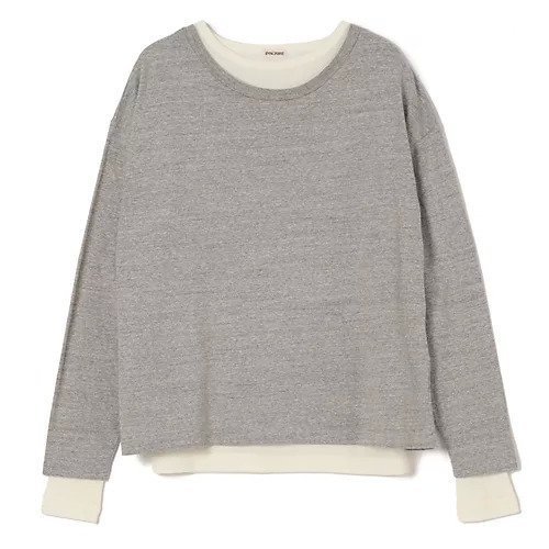【アンスクリア/INSCRIRE】のPlating Rib Layered Tee インテリア・キッズ・メンズ・レディースファッション・服の通販 founy(ファニー) 　ファッション　Fashion　レディースファッション　Fashion for Women　2025年　2025　2025-2026秋冬・A/W　Autumn/Winter 2025–26 AW25–26　インナー　Innerwear　ダメージ　Distressed, Destroyed　洗える　Machine Washable　WHITExLT.GREY|ID: prp329100004665049 ipo3291000000034864408