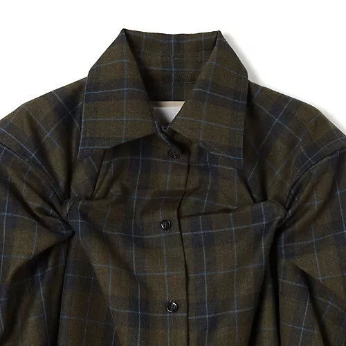 【リトコフスカヤ/LITKOVSKA】のWool shirt with twisted side details 人気、トレンドファッション・服の通販 founy(ファニー) 　ファッション　Fashion　レディースファッション　Fashion for Women　トップス・カットソー　Cut & Sew Tops　シャツ・ブラウス・オフィスカジュアル　Elegant Blouses & Button-Ups　2025年　2025　2025-2026秋冬・A/W　Autumn/Winter 2025–26 AW25–26　チェック　Check, Plaid, Tartan　ツイスト　Tweed, Tweed Fabric　ボトム　Bottoms, Lower Wear　other-3|ID: prp329100004665051 ipo3291000000033745638