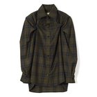 【リトコフスカヤ/LITKOVSKA】のWool shirt with twisted side details GREEN|ID: prp329100004665051 ipo3291000000036044486