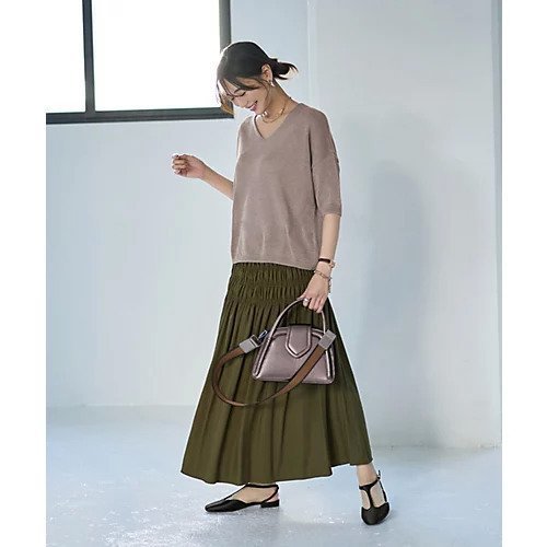 【スタイルデリ/STYLE DELI】のリネン混シアー編み5分袖Vネックニット 人気、トレンドファッション・服の通販 founy(ファニー) 　ファッション　Fashion　レディースファッション　Fashion for Women　トップス・カットソー　Cut & Sew Tops　ニット　Knit Tops & Sweaters　Vネックトップス　V-Neck Tops / V-Cut Neckline Shirts　イエロー　Yellow　秋　Autumn　カットソー　Cut and Sewn Top　キャミソール　Camisole, Spaghetti Strap Top　シアー　Sheer, See-Through　シンプル　Simple, Minimal　ジュエリー　Jewelry, Accessories　ストレート　Straight, Straight Cut　スリット　Slit, Slit Detail　タンク　Tank Top, Sleeveless Top　フォルム　Silhouette, Form　リアル　Real, Realistic　リネン　Linen, Linen Fabric　冬　Winter / This Winter　夏　Summer　other-2|ID: prp329100004665055 ipo3291000000033745651