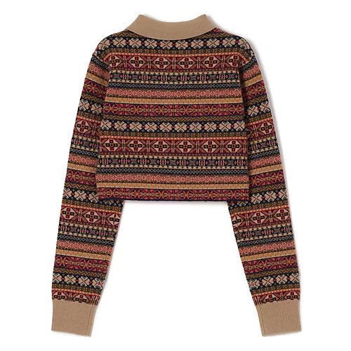 【アンスクリア/INSCRIRE】のFairisle Short Polo Sweater 人気、トレンドファッション・服の通販 founy(ファニー) ファッション Fashion レディースファッション Fashion for Women トップス・カットソー Cut & Sew Tops レディースパーカー・カジュアルフーディー Casual Hoodies & Sweatshirts スウェット・クルーネックトップス Sweatshirts & Crewnecks / Relaxed Fit Sweat Tops 2025年 2025 2025-2026秋冬・A/W Autumn/Winter 2025–26 AW25–26 コンパクト Compact, Small Size 今季 This Season, Current Season other-2|ID: prp329100004665057 ipo3291000000034864683