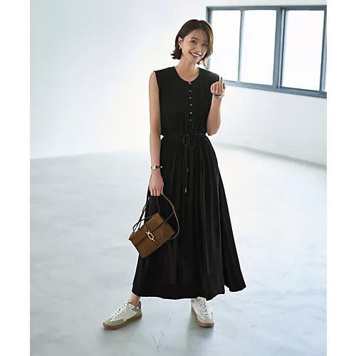 【スタイルデリ/STYLE DELI】のキレイなピンタックとドレープのワンピース 人気、トレンドファッション・服の通販 founy(ファニー) 　ファッション　Fashion　レディースファッション　Fashion for Women　ワンピース　Dresses　秋　Autumn　スリット　Slit, Slit Detail　ドレープ　Drape, Draping Fabric　ノースリーブ　Sleeveless, No-Sleeve　フレア　Flare, Flared　フロント　Front, Front Design　プリーツ　Pleats, Pleated　ポケット　Pocket, Pocket Detail　リラックス　Relax, Relaxed Fit　ループ　Loop, Loop Knit　冬　Winter / This Winter　other-3|ID: prp329100004665064 ipo3291000000033745694
